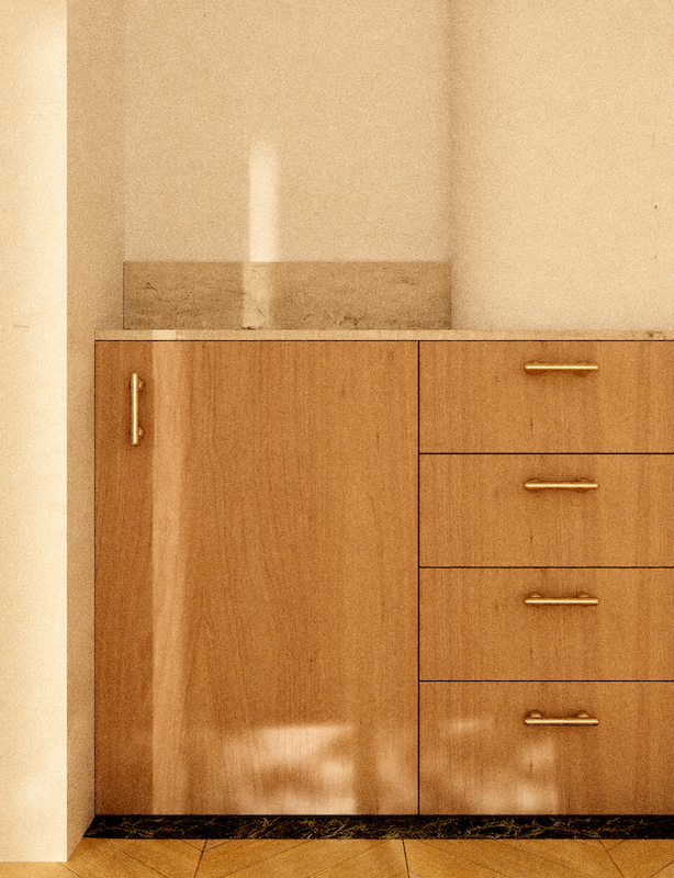 La poignée de meuble 16/32 appartient à la ModernCollection de chez PAP DECO.  Elle est une proposition pour les amateurs de design avec sa forme allongée en laiton, décorée de petites boules. Grâce à sa longueur, elle s'harmonisera avec les portes d'armoires, les réfrigérateurs ou les façades de tiroirs de commodes ou d'armoires. Disponible en quatre tailles.