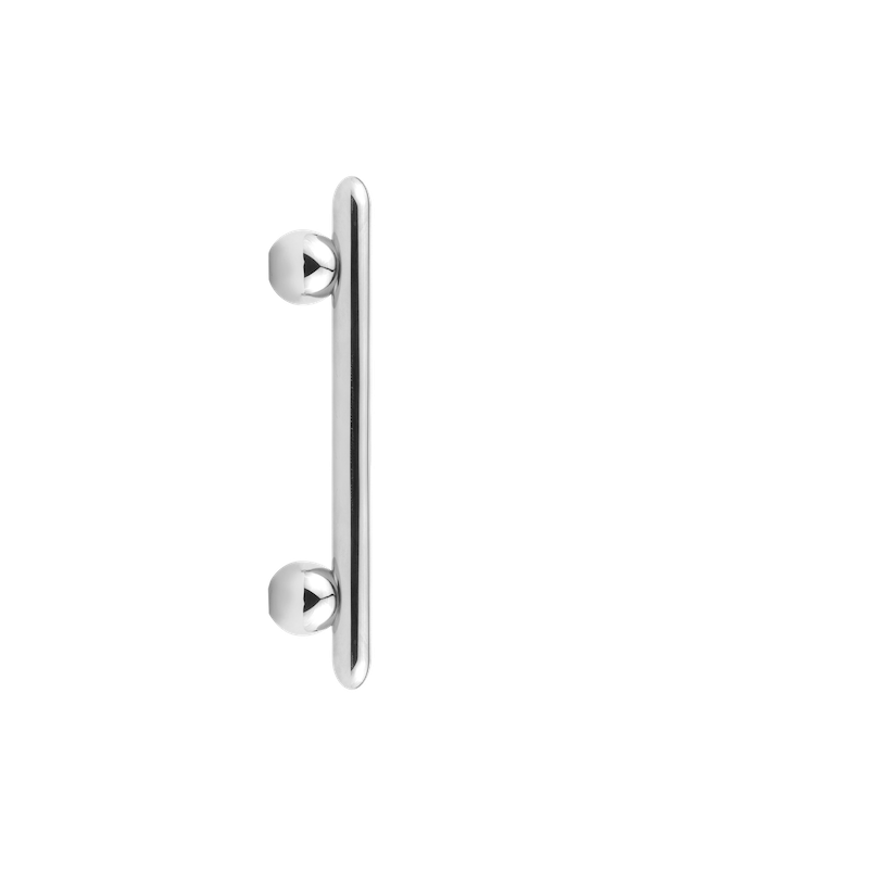 La poignée de meuble 16/32 appartient à la ModernCollection de chez PAP DECO.  Elle est une proposition pour les amateurs de design avec sa forme allongée en laiton, décorée de petites boules. Grâce à sa longueur, elle s'harmonisera avec les portes d'armoires, les réfrigérateurs ou les façades de tiroirs de commodes ou d'armoires. Disponible en quatre tailles.