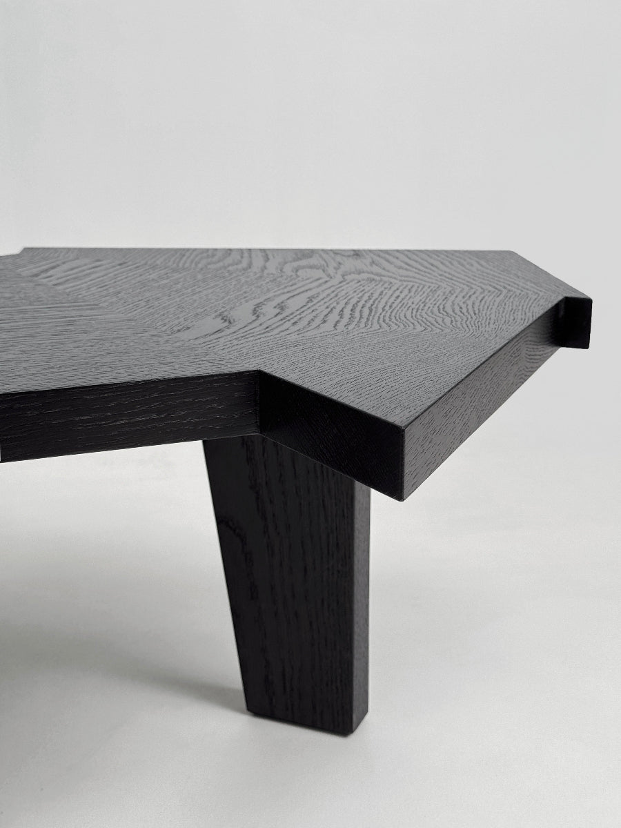 La table basse Raw dévoile un design circulaire et sculptural, pensé pour habiller l’espace avec élégance et singularité. Façonnée en bois massif (chêne, chêne teinté ébène ou noyer) chaque pièce est soigneusement sélectionnée et arrangée pour préserver l’équilibre naturel de la création.

Édités en séries diversifiées, tous les exemplaires sont uniques et présentent de légères variations de dimensions, témoignant de la matière vivante.