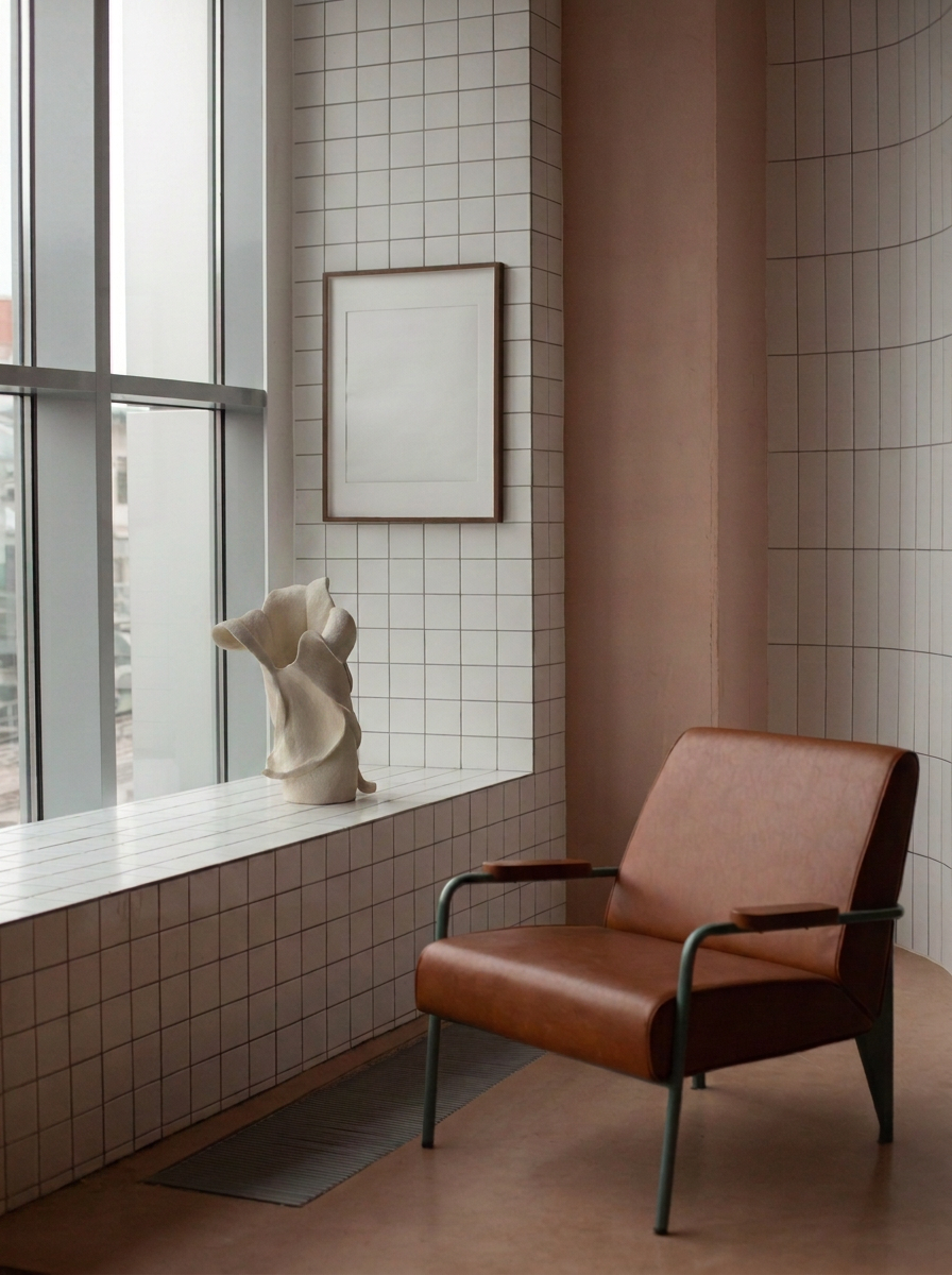 Vase sculpture Feuillage, modelé à la plaque et au colombin par Thalia Dalecky, en grès crème chamotté brut, émaillé à l’intérieur mais non étanche. Un vase invisible à insérer est envoyé avec pour les fleurs fraîches.