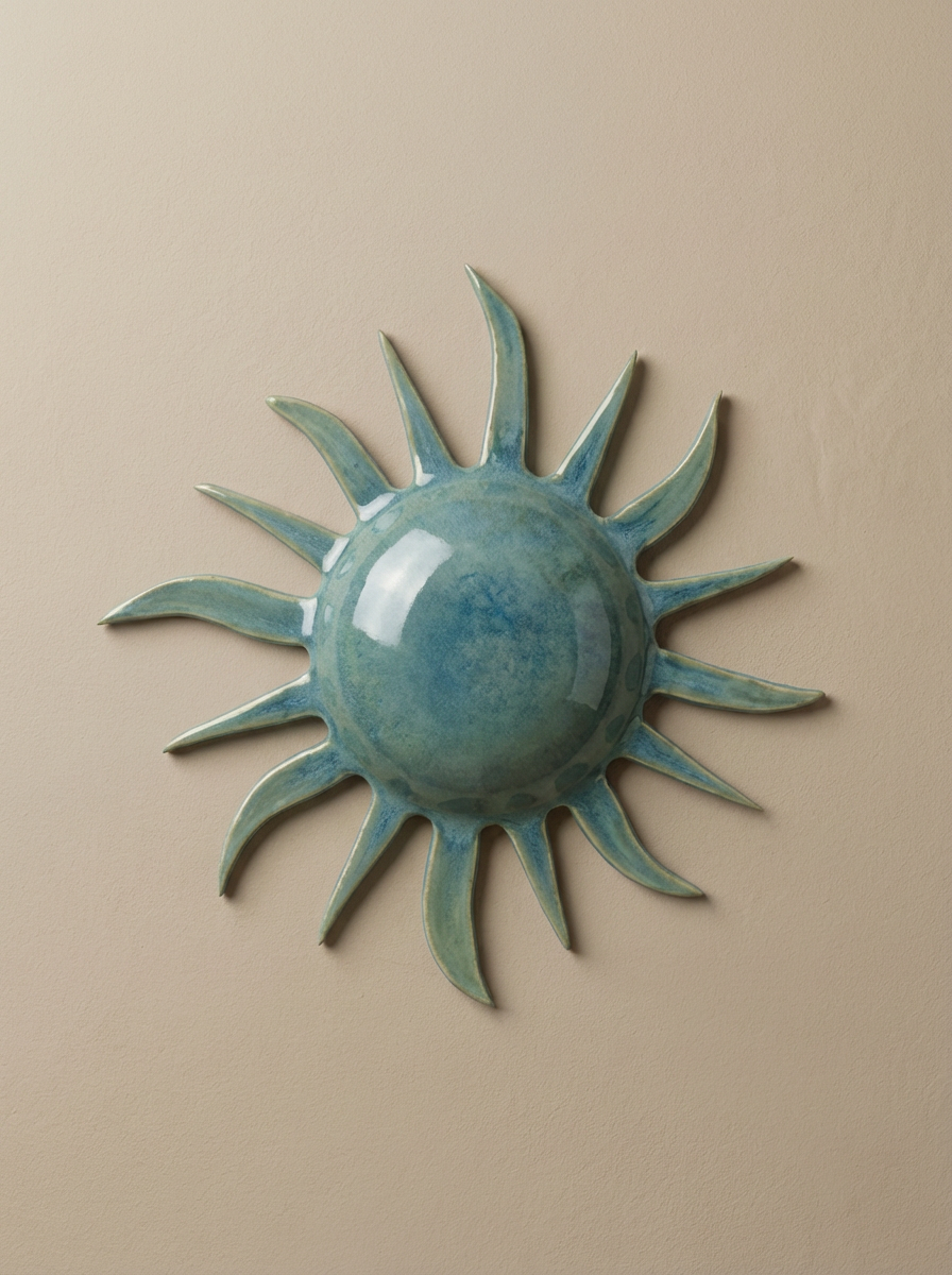 L'applique Hélios est entièrement réalisée à la main par Isabelle Carcy dans son atelier Maison Paradis en méditerranée. La mer Méditerranée, sa faune et sa flore constituent la principale source d’inspiration du travail d’Isabelle à mi-chemin entre la sculpture et la pièce décorative, Il émane une grande poésie dans son travail.

Ici, c'est le soleil de méditerranée présenté en ocre. Un grand soin a été apporté à la confection de cette applique.
