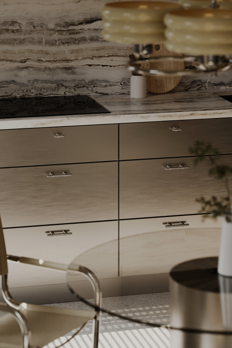 La poignée 10/20 incarne l’équilibre parfait entre sobriété formelle et caractère décoratif. Son design repose sur une silhouette minimaliste et allongée, délicatement soutenue par deux bases sphériques, créant une composition à la fois moderne et intemporelle.

Réalisée artisanalement en laiton massif, elle reflète le savoir-faire et l’exigence de qualité propres aux créations PAP DECO. Sa forme épurée s’intègre naturellement dans des intérieurs contemporains, minimalistes, modernes ou éclectiques.