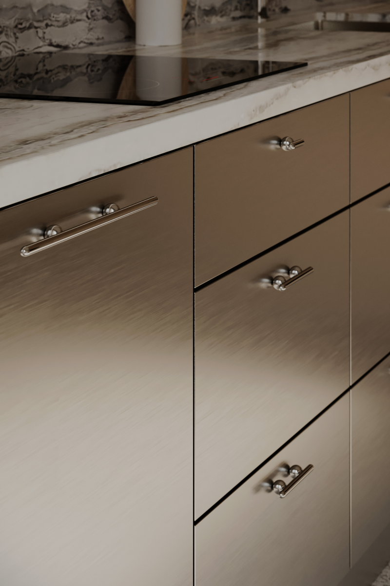 La poignée 10/20 incarne l’équilibre parfait entre sobriété formelle et caractère décoratif. Son design repose sur une silhouette minimaliste et allongée, délicatement soutenue par deux bases sphériques, créant une composition à la fois moderne et intemporelle.

Réalisée artisanalement en laiton massif, elle reflète le savoir-faire et l’exigence de qualité propres aux créations PAP DECO. Sa forme épurée s’intègre naturellement dans des intérieurs contemporains, minimalistes, modernes ou éclectiques.