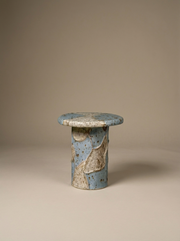 Side table Basalte by Diane Fekete, hand-glazed chamotte stoneware from her Marseille atelier. A functional sculpture, organic forms and a unique play of nuances in each piece.