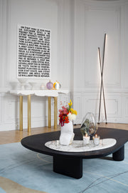 Table basse Maho Stone bois de chêne teinté